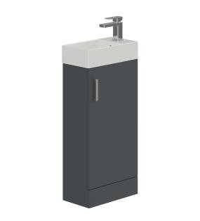 Zara 40 cm Basin and Floor Standing Furniture Cloakroom Pack - Vanity Unit and Basin