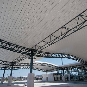 Exterior Wide Panel Ceiling - Exterior metal ceiling system