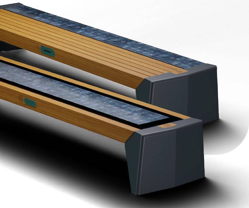 Kinley Sorra Solar Benches - Solar Powered Smart Bench