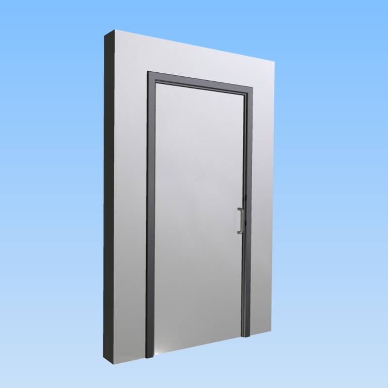 CS Acrovyn® Impact Resistant Doorset - Single leaf without vision panel