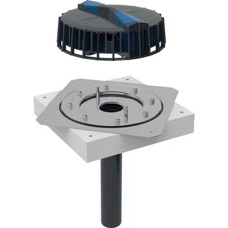 Geberit Pluvia Roof Outlet With Fastening Flange, For Roof Foils