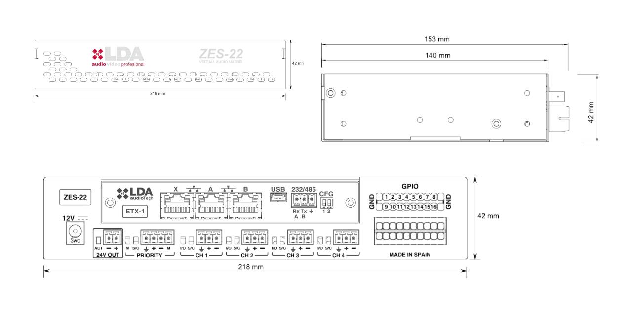 ZES22 – Audio Over Ethernet Converter - Digital Audio Processor