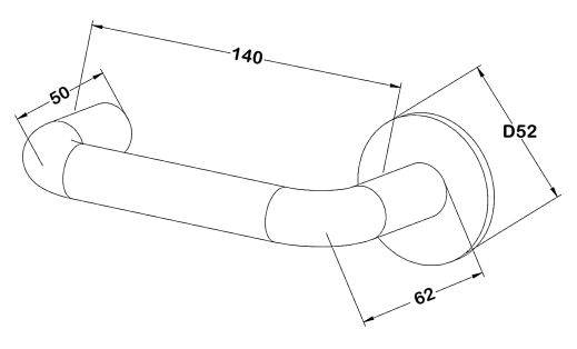 Round Lever Handle on Slimline Rose - Door Handles (CH101) - Lever Handle