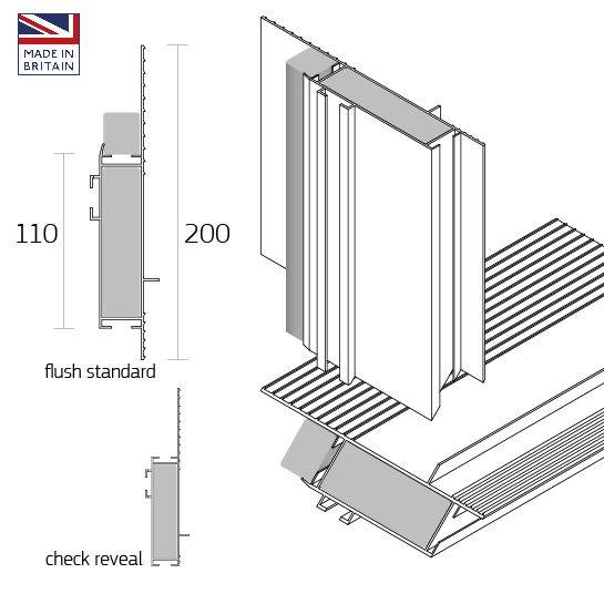 Dacatie FF4000 / FF5000 Insulated Fabricated Frame Former Cavity Closer Profiles For Window And Door Reveals