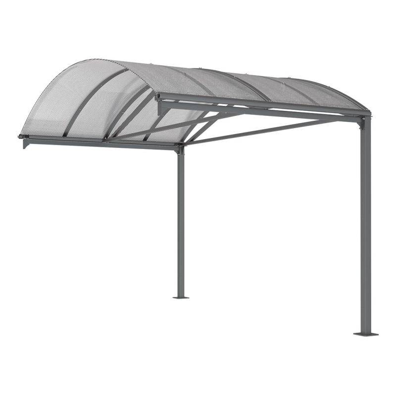 "XXL" barrel roof shelter for bikes and motor bikes