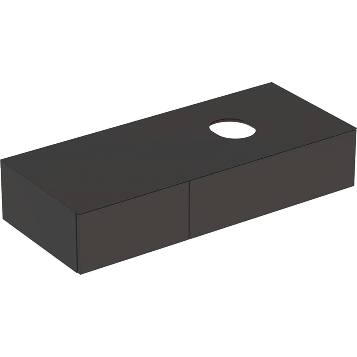 VariForm Cabinet for Lay-on Washbasin, with Two Drawers, Shelf Surface and Trap