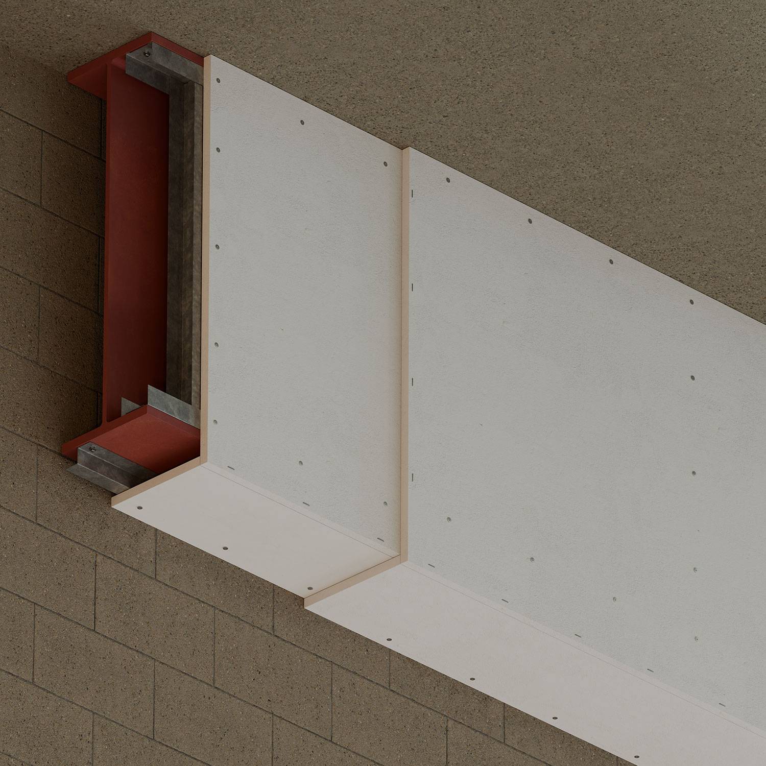 PROMATECT-250® - 2 Sided Beam Protection 600 mm to 1200 mm Deep. Board to framed casing fix - ST P250-030S