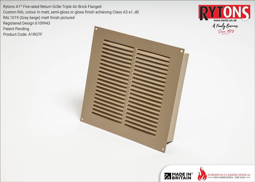 Rytons A1® Fire-rated Metal Triple Air Bricks