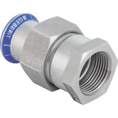 Geberit Mapress Stainless Steel Adaptor Union With Female Thread, Union Nut Made Of CrNi Steel