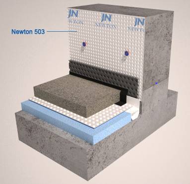 Basement Waterproofing Membrane for Waterproofing of Existing and New Build Basements - Newton CDM 503  - 3 mm Cavity Drain Membrane for Basements