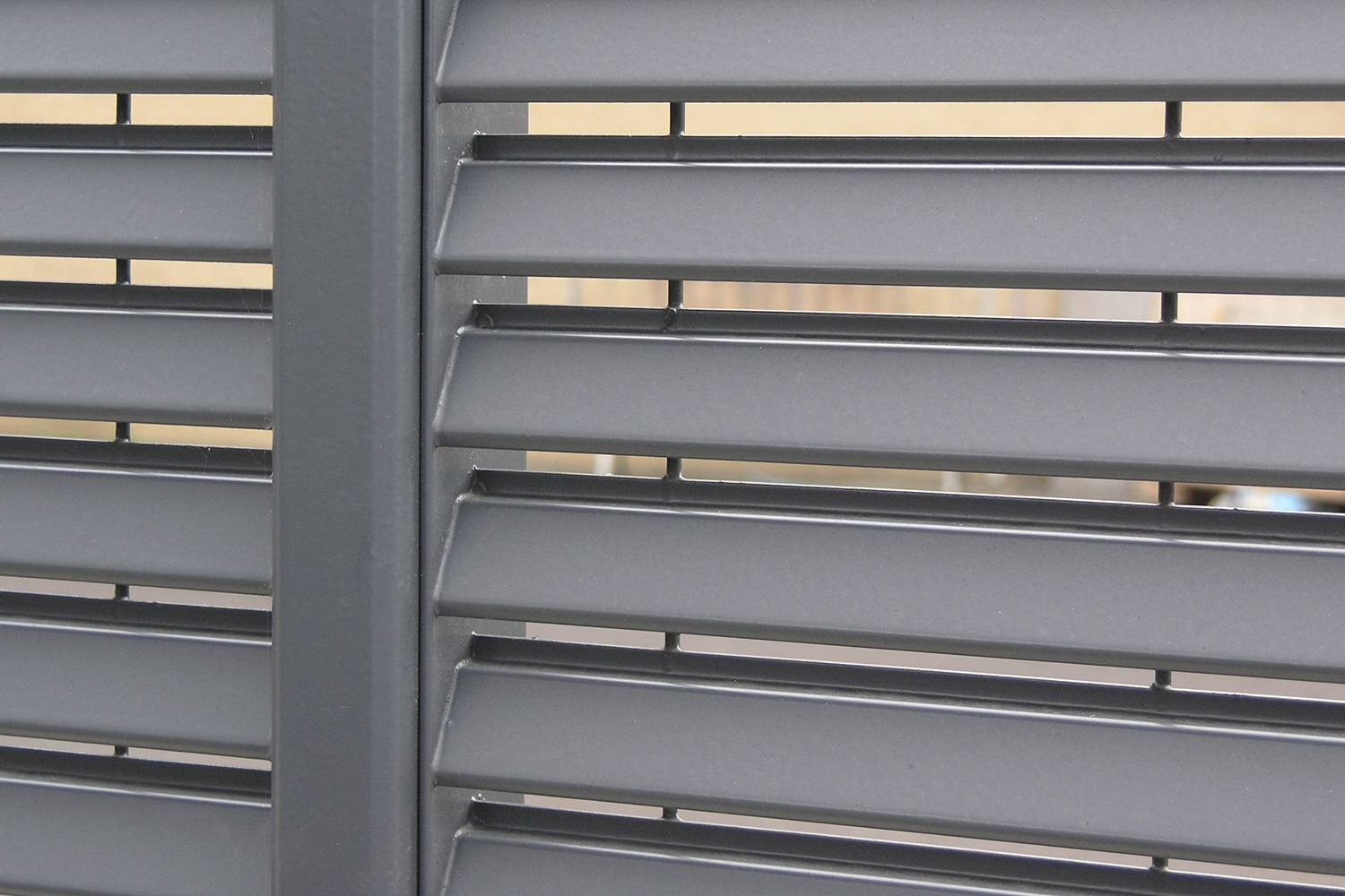 Italia-80 Fencing - Steel Louvre Privacy Barrier Fence