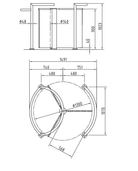 Charon Turnstiles - Half-height Turnstiles