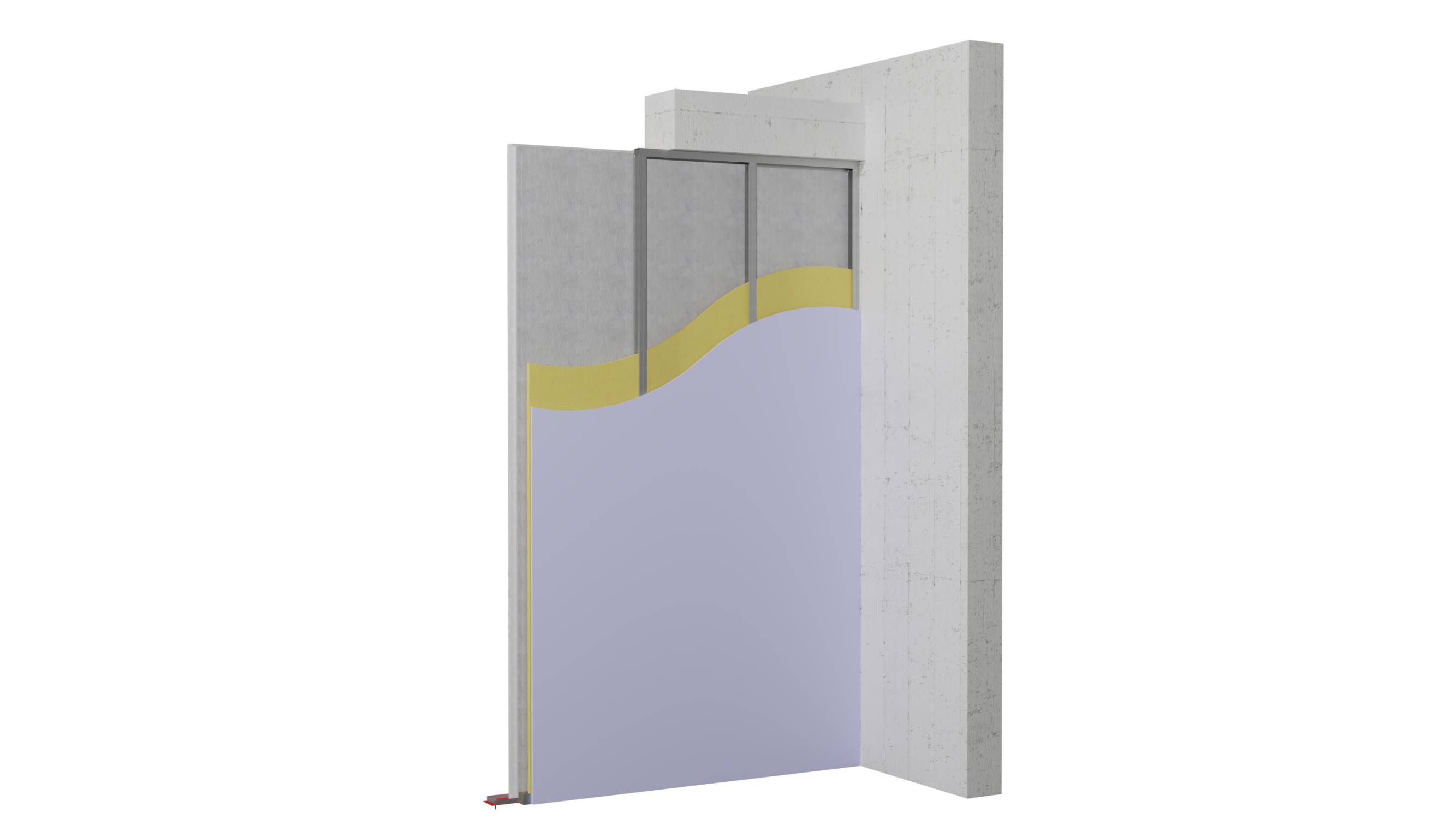 Hybrid Specwall HB008 (Acoustic & fire rated wall panel systems for internal separating walls) - Lightweight Concrete Panel
