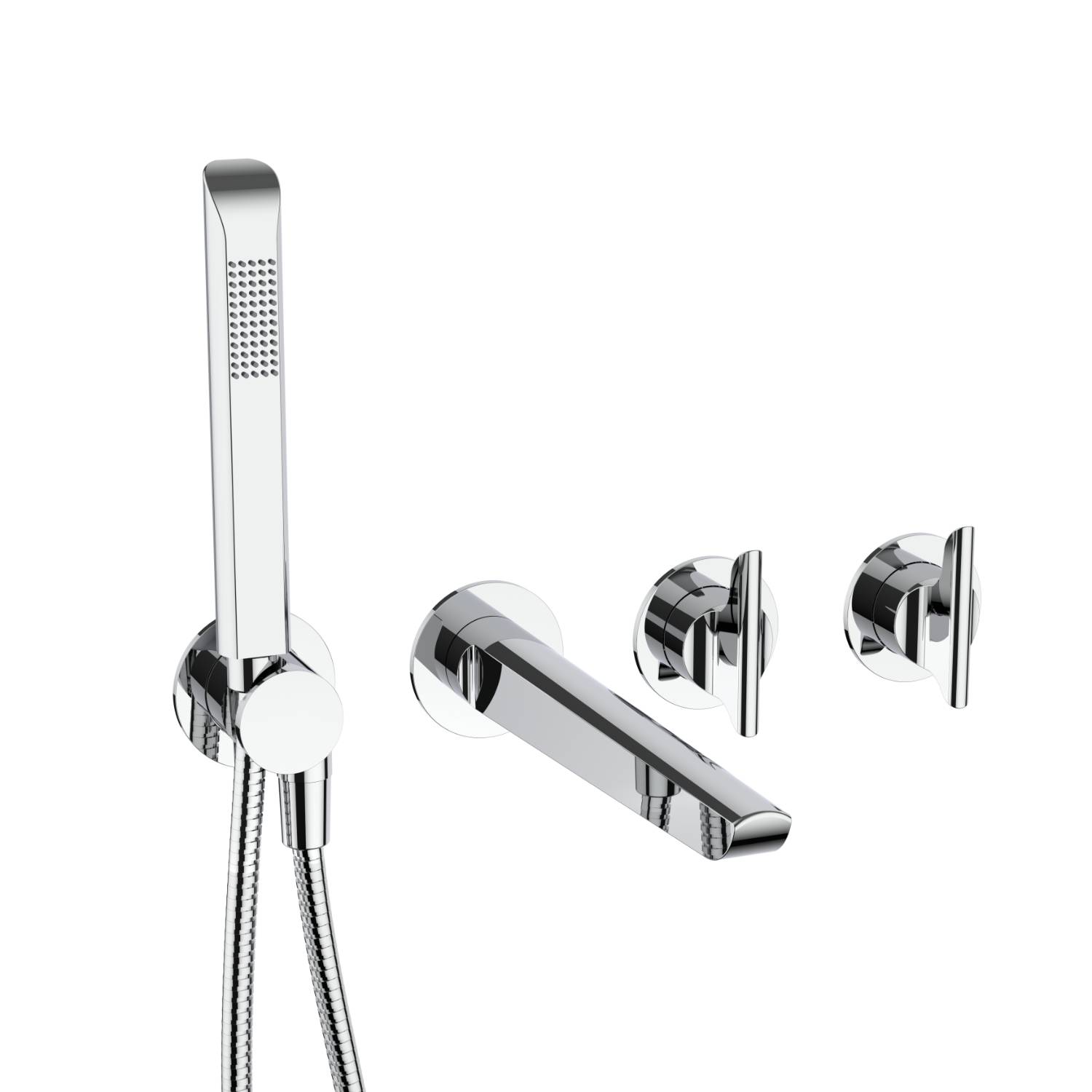 Foile Module 2 Outlet 2 Handle Shower Valve, Bath Spout and Handset - Shower handset