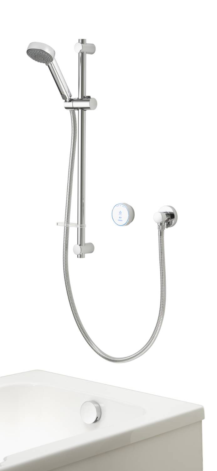 Quartz Blue Smart Divert Concealed Shower With Adjustable Head And Bath Fill