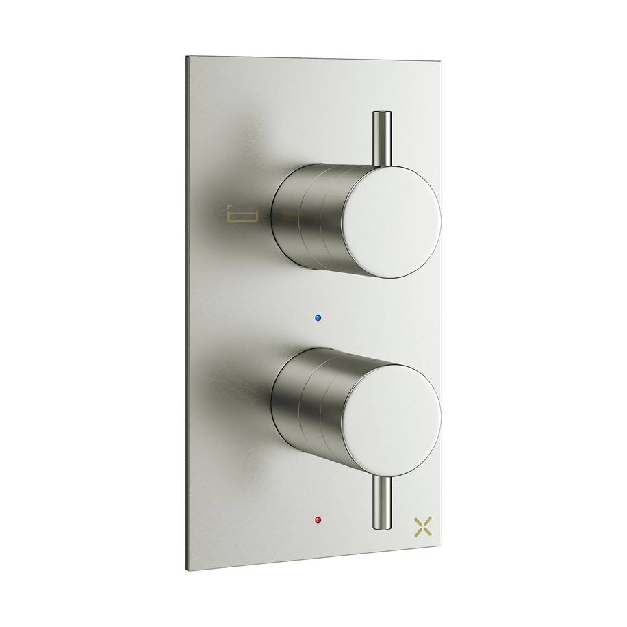 MPRO Two Outlet Two Handle Concealed Thermostatic Bath Shower Valve Chrome - Bath Shower Valve
