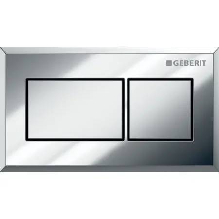 Geberit remote flush actuation, square design, pneumatic, for dual flush, concealed actuator