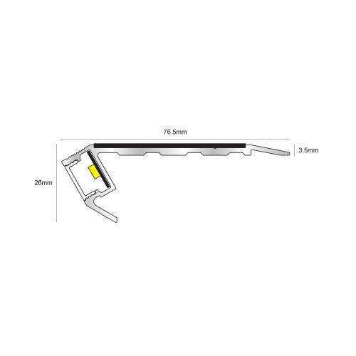 NALR50 Vision Nosing Lights Down - Stair nosing