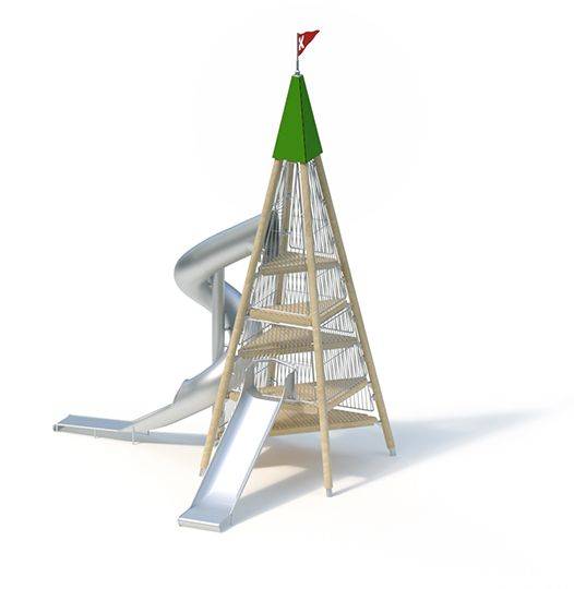 Dalben Tower 9.5m - Children's Climbing Tower with Slides