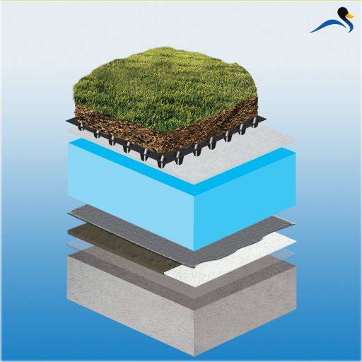 KEMPEROL® 2K-PUR Liquid Applied Solvent-Free and Odourless Waterproofing - Inverted&nbsp;Warm Roof System