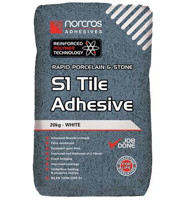 Rapid Porcelain White S1 Tile Adhesive - Flexible Cementitious Tile Adhesive