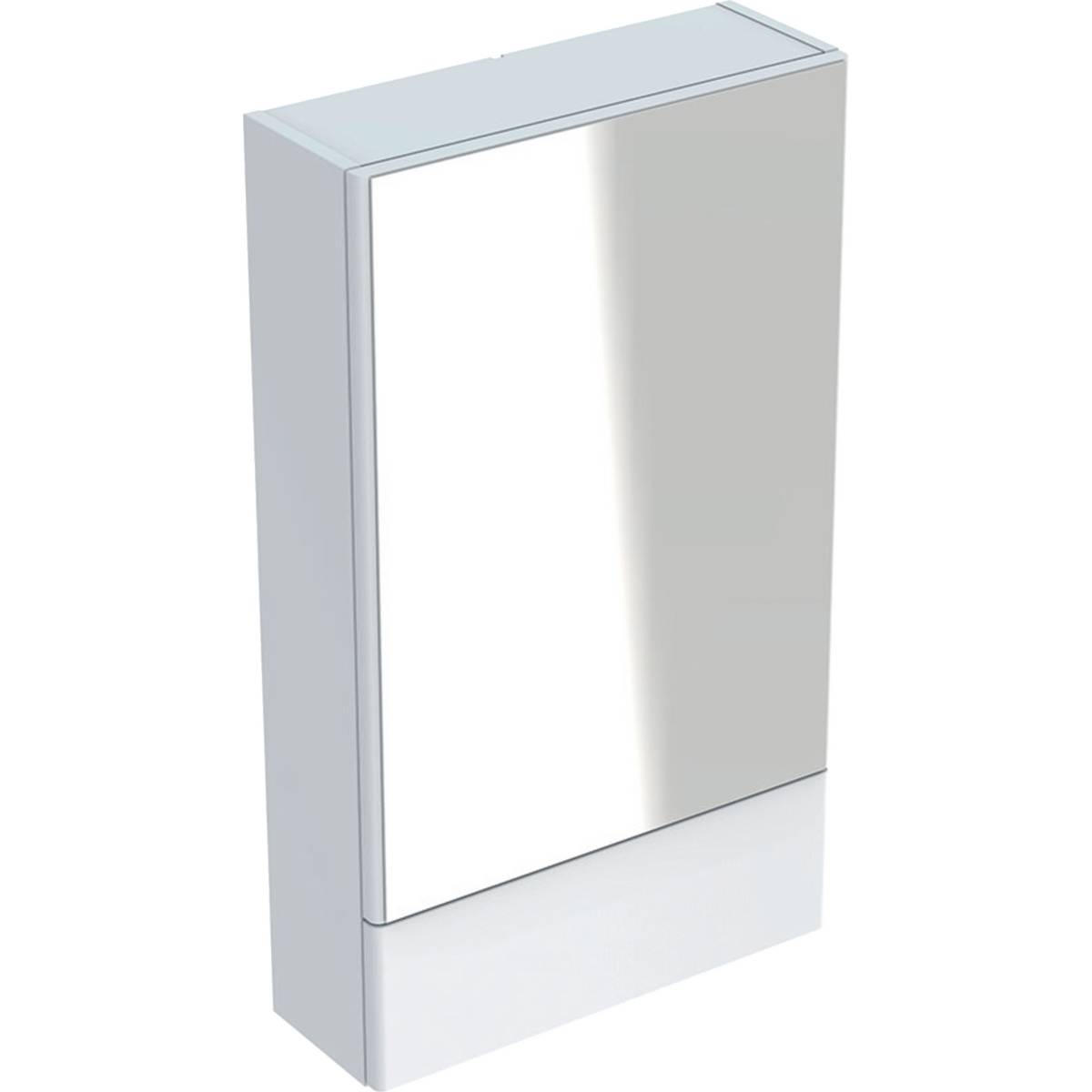 Selnova Square mirror cabinet with one door and one pull-down door