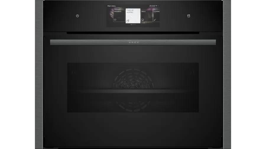 Compact 45cm Steam Ovens Graphite grey trim