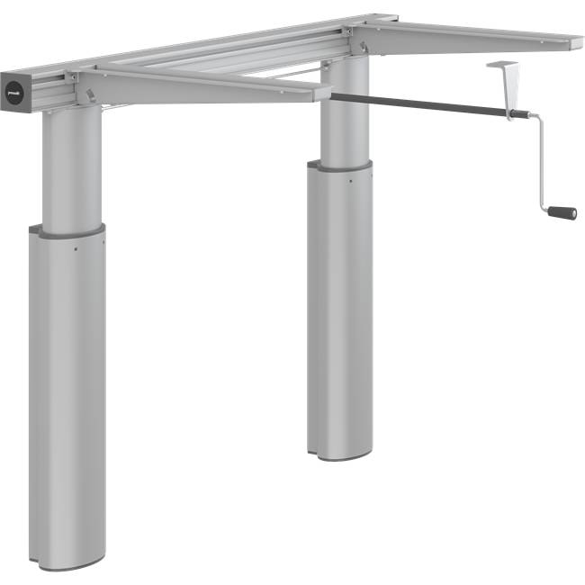 Wall mounted, height adjustable kitchen worktop lifter. Manually operated. Various lengths.