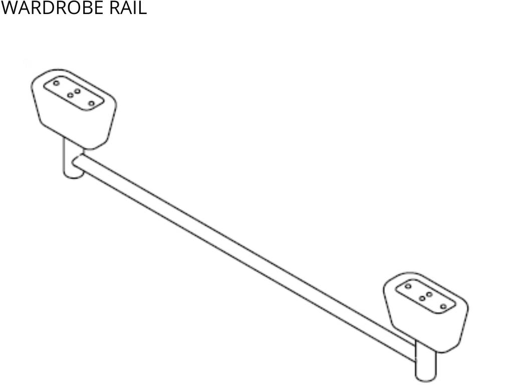 Anti-Ligature Towel or Wardrobe Rail