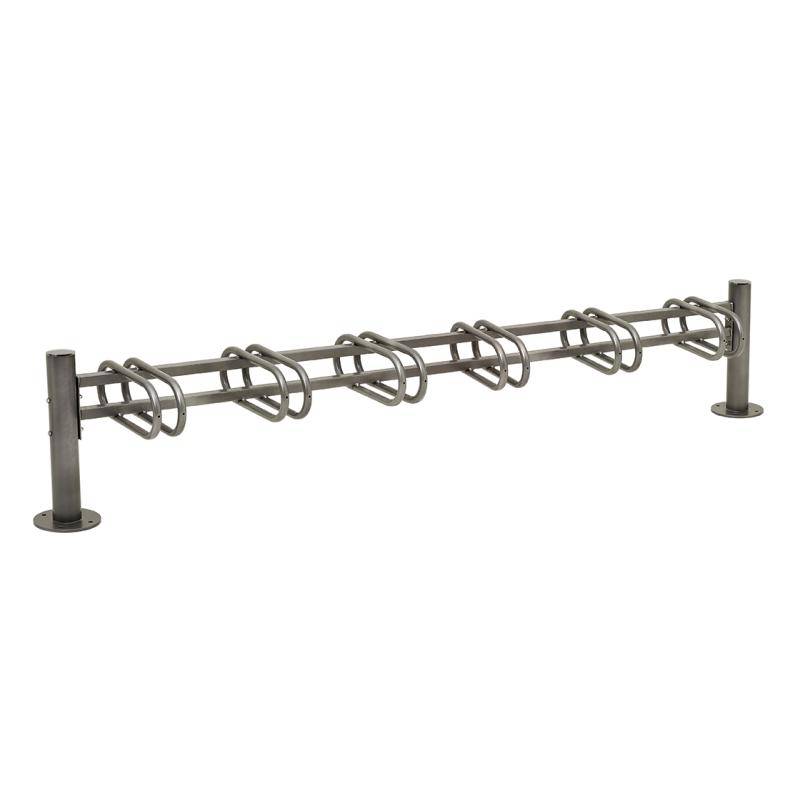 Province Bicycle Racks with brushed stainless steel top cap