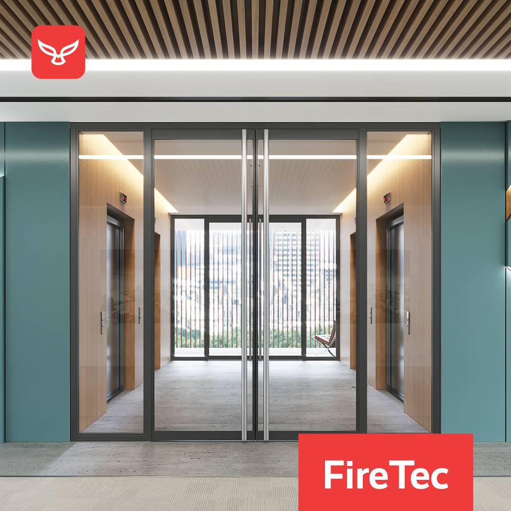 FireTec Ei60 Single Glazed Partition System (Micro Channel) and Doorset