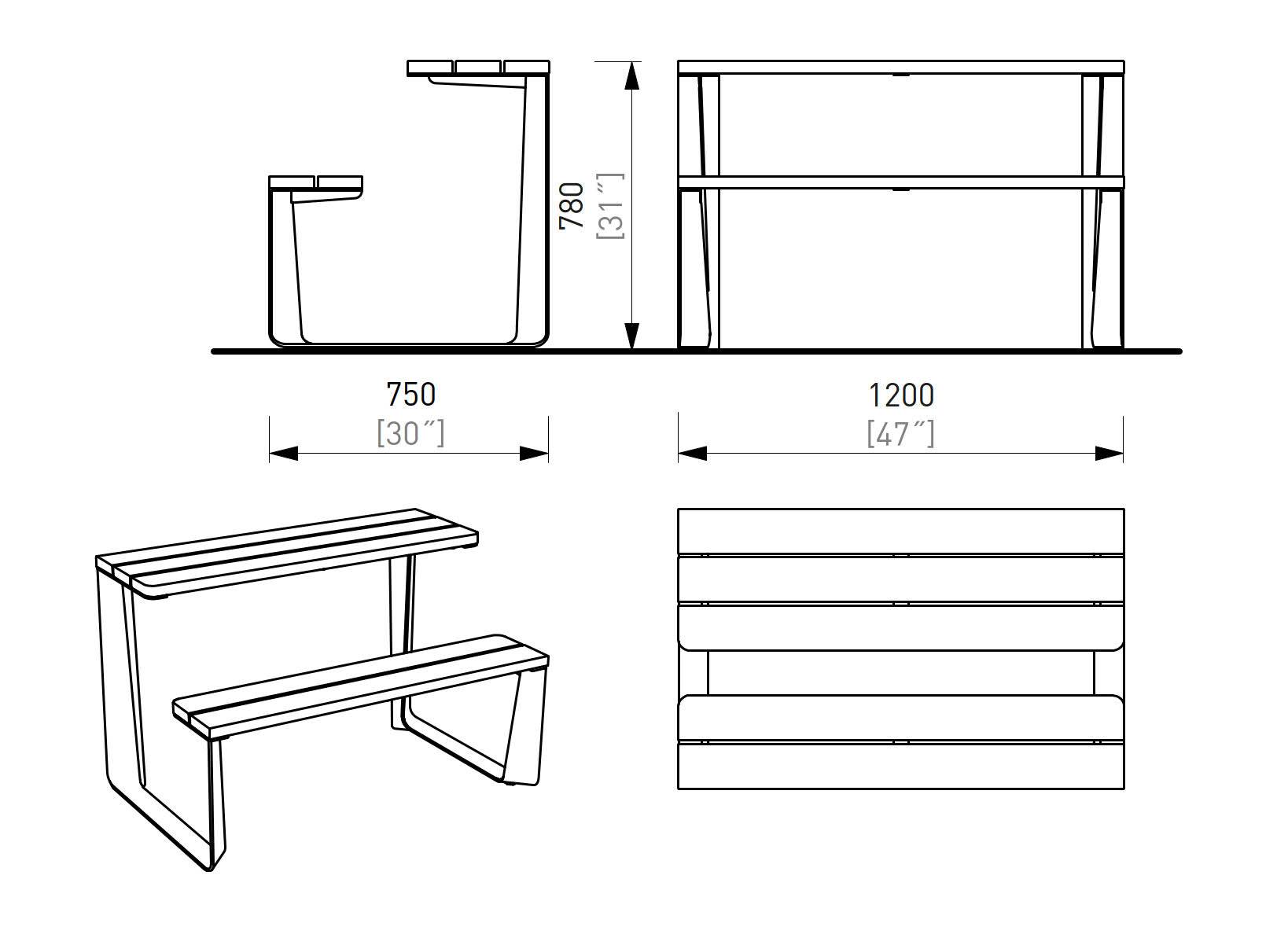 Rautster Picnic Table - Outdoor Picnic Tables