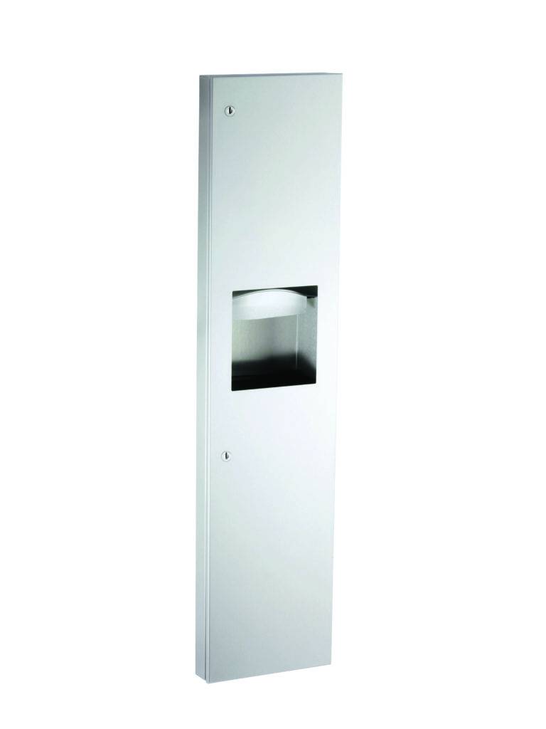 Semi-Recessed Paper Towel Dispenser/ Waste Receptacle B-38032