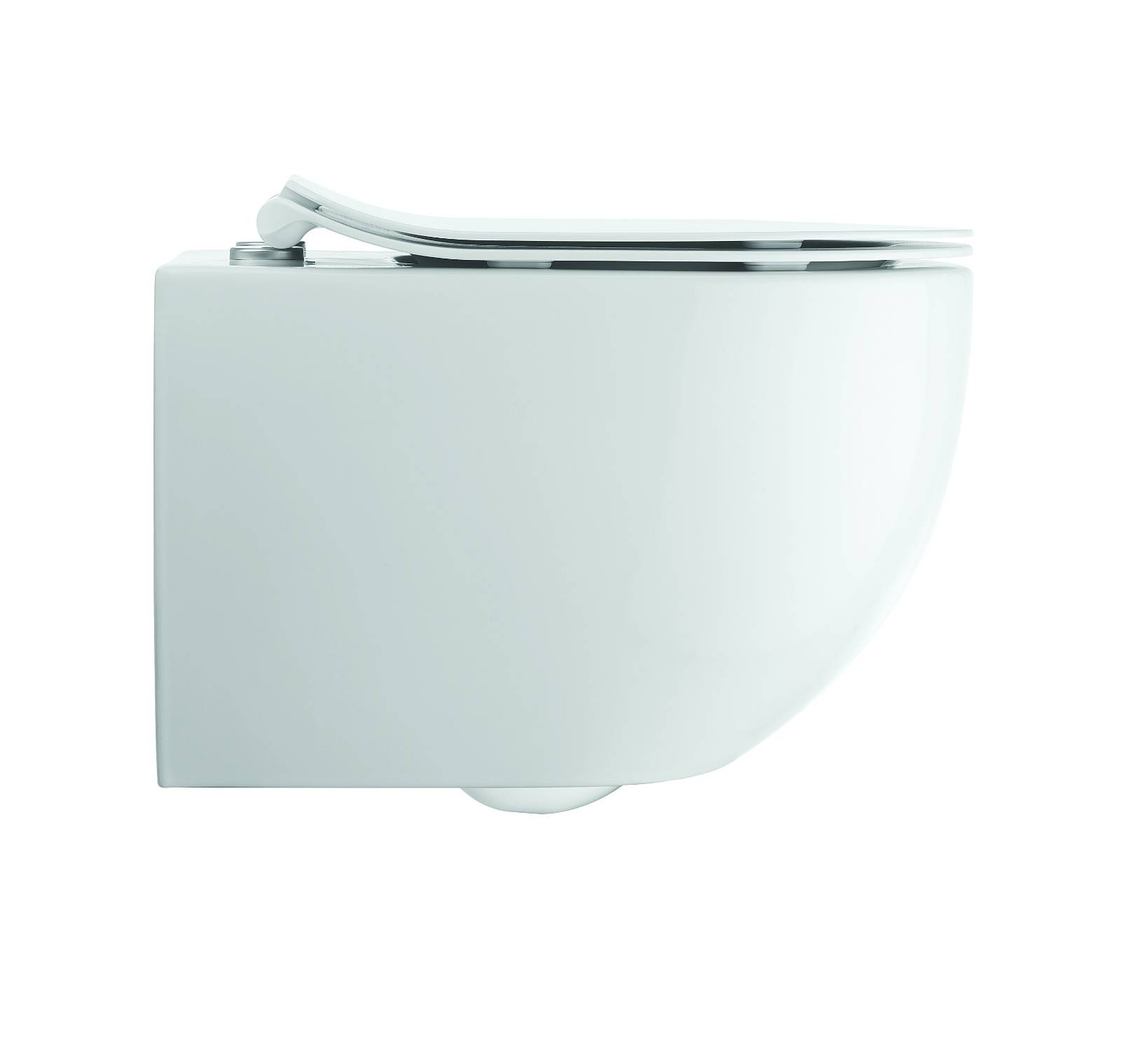 Glide II Gloss White Wall Hung Rimless Toilet & Soft Close Seat