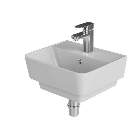 Zara Square 35 cm Basin 1 Tap Hole