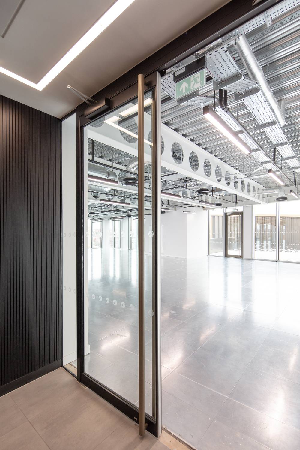 FireTec Ei60 Single Glazed Fire Rated Partition System (Micro Channel) and Doorset