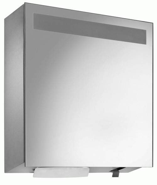 DP4113 Dolphin Prestige Mirror Fronted Cabinet with Integral Soap and Paper Dispenser