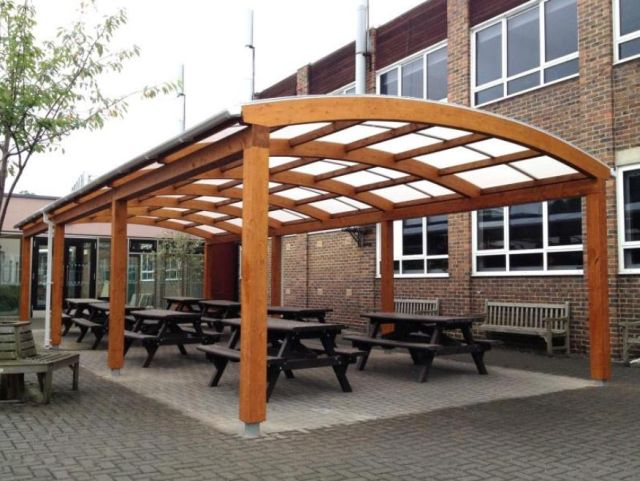 Tarnhow Dome Free Standing Timber Canopy - Polycarbonate Roof