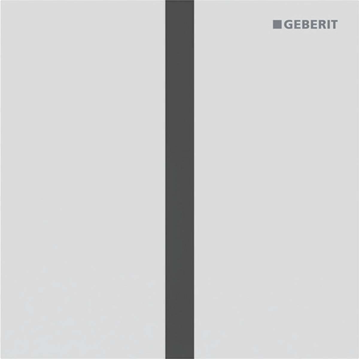Geberit urinal flush control with electronic flush actuation, mains operation, Type 40 cover plate, square
