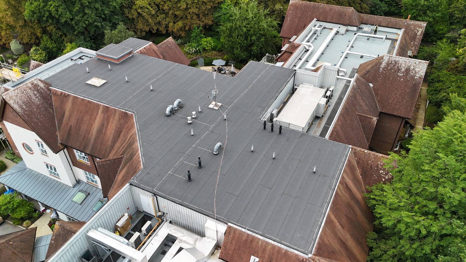 RapidRoof Pro 800m² Healthcare roof refurbishment | Liquid Roofing ...