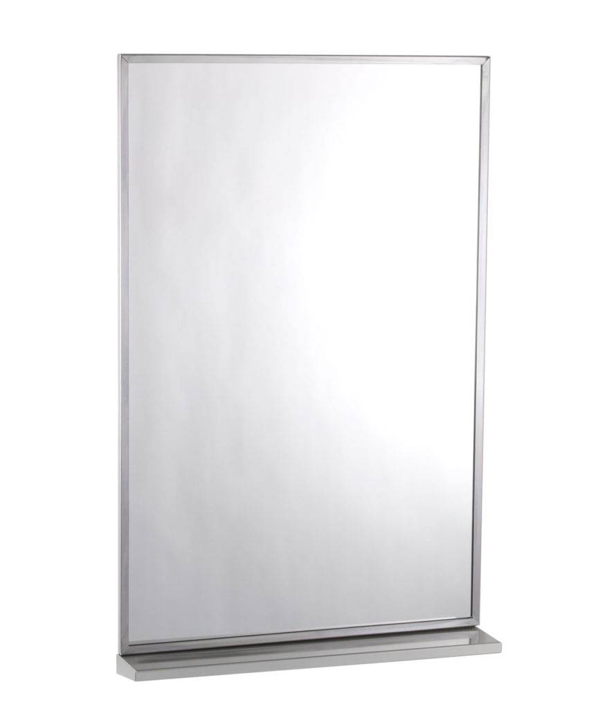 Series Channel-Framed Mirror/ Shelf Combination B-166