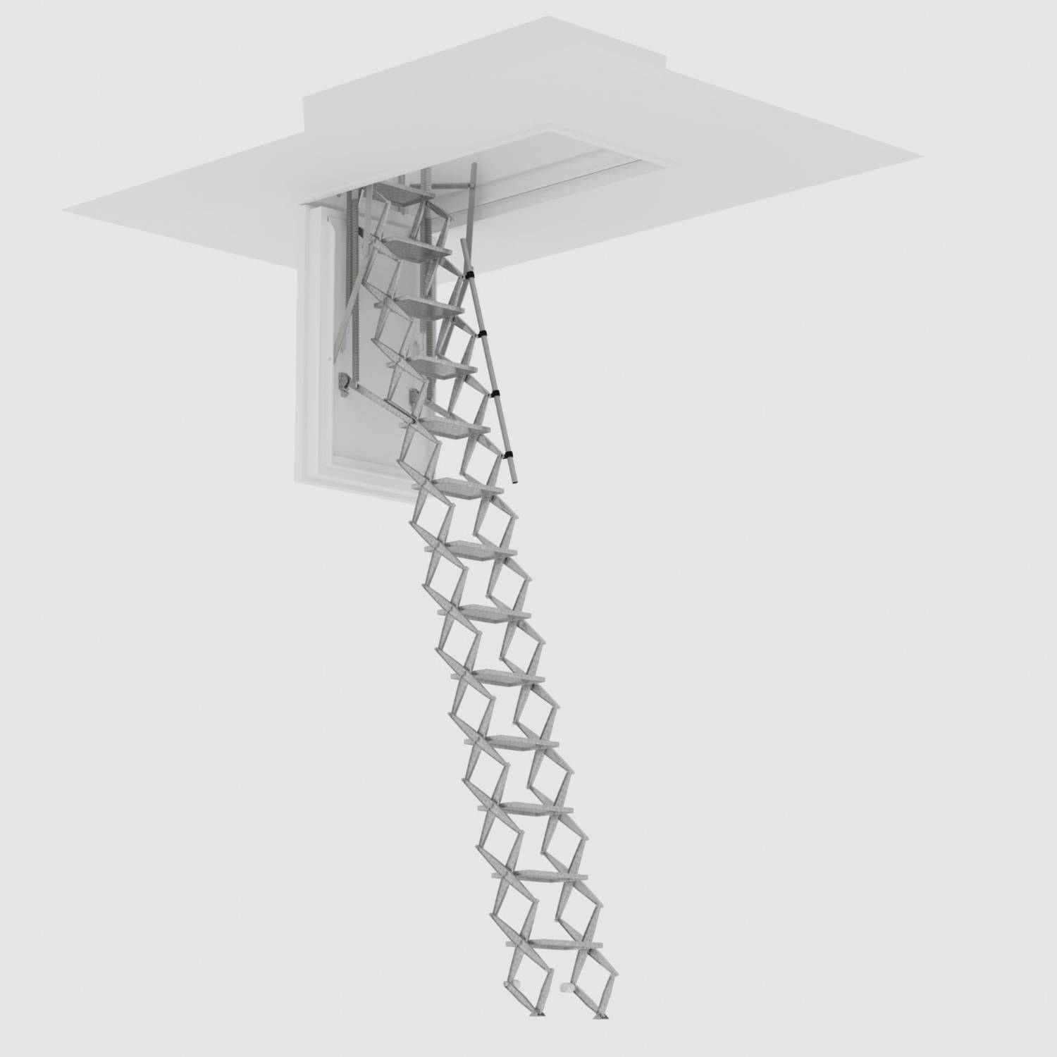 ZIP 8 Retractable Ladder with Trap Door - Retractable Ladder and Trap Door