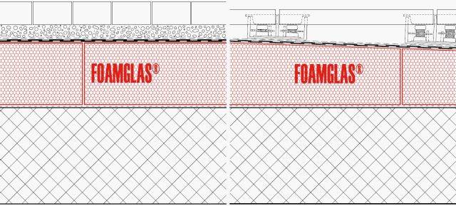 4.3.2 Roof: Flat or Tapered Insulation (Cold Adhesive) with Membranes and Paving or Blocks