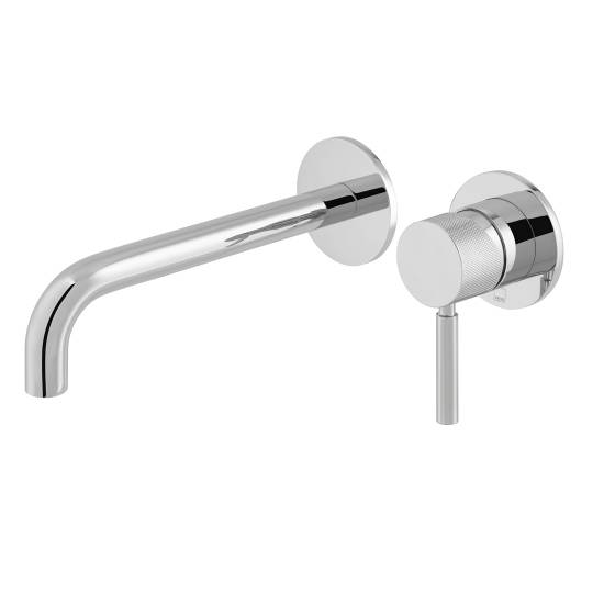 Knurled Accents Slimline Wall Mounted Basin Mixer Tap | IND-ORI209SA-BLKK | IND-ORI209SA-BRGK | IND-ORI209SA-BRNK | ORI-209S/A-CPK