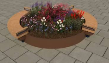 Circular Seated Planter