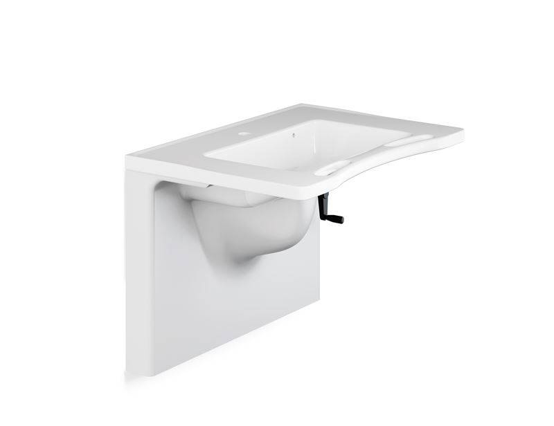 Adjustable height manual Matrix Medium bathroom basin complete package PKG-0004