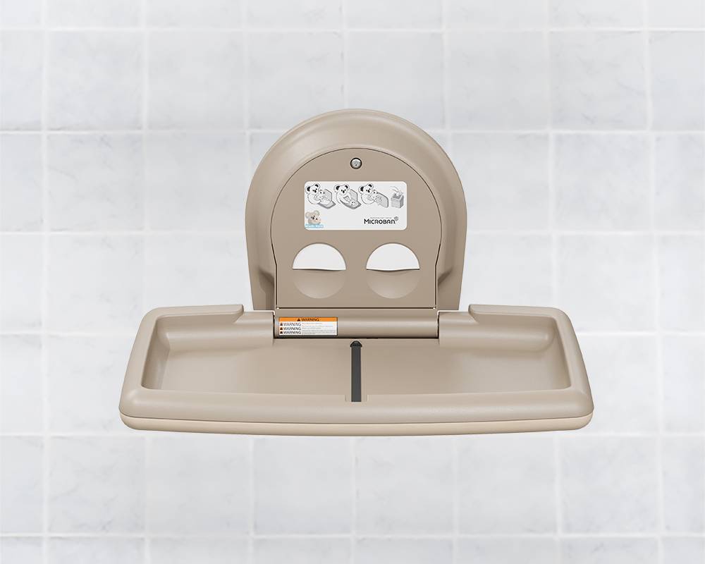 Horizontal Surface-Mounted Baby Changing Station KB300