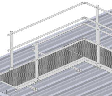 Ascent Aluminium Walkway System For Standing Seam Roofs