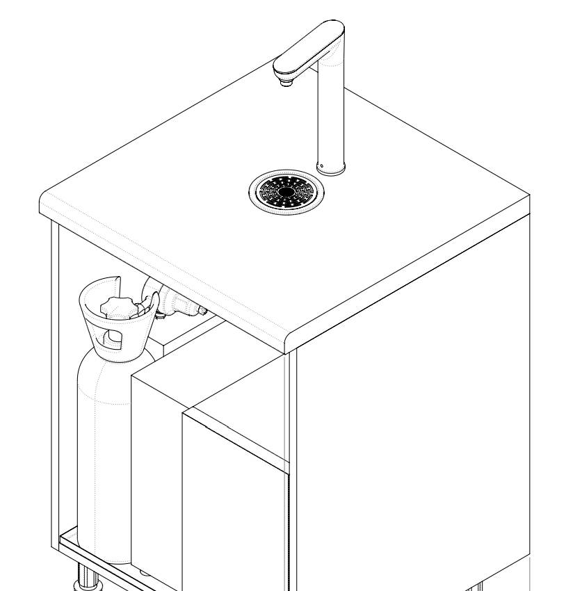 Aqua illi - Boiling, Chilled & Sparkling (BCS) Water Tap - Fully Integrated Water Tap System