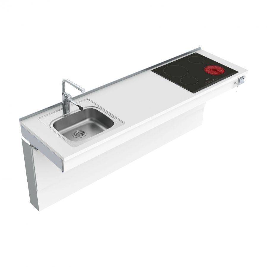 Wall Mounted Motorised Adjustable Combi Kitchen 6300-ES11S4